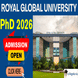 Royal Global University PhD Admission 2026 Begins; Apply by December 15 @rgu.ac